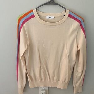THML Cream Sweater with Multicolor Trim